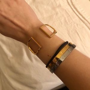 Gold Stirrup Bracelet